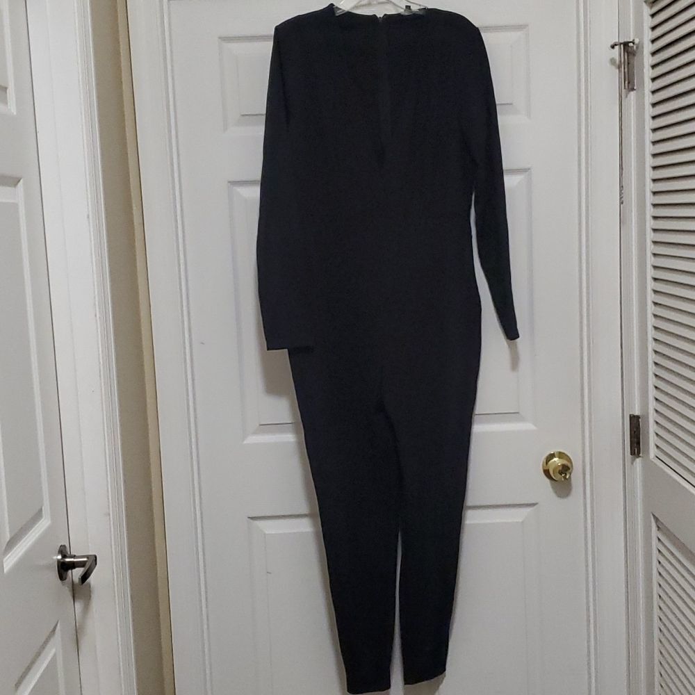 Fashion Nova womens 2X let's work it out jumpsuit Black